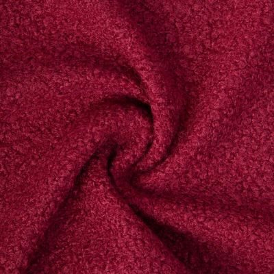 Tissu Bouclette Curly uni Bordeaux - Par 10 cm