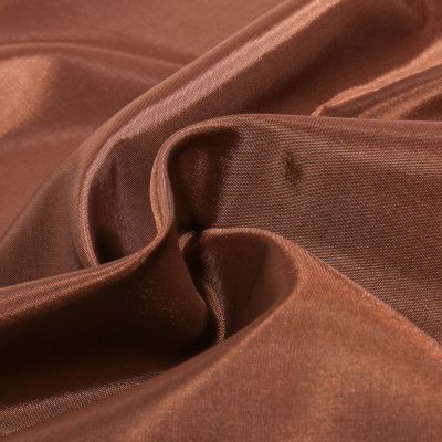 Tissu Doublure Pongé uni Marron chocolat - Par 10 cm
