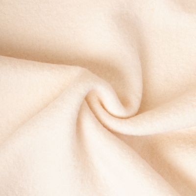 Tissu 100% Laine Bouillie uni Ecru - Par 10 cm