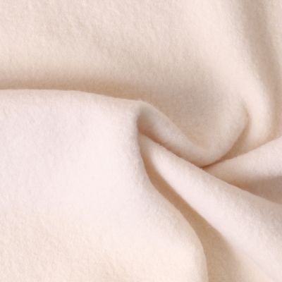 Tissu Laine Bouillie  uni Hanna sur fond Ecru - Par 10 cm