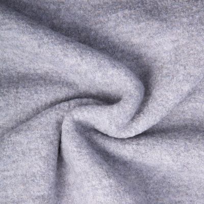 Tissu 100% Laine Bouillie uni Gris chiné - Par 10 cm