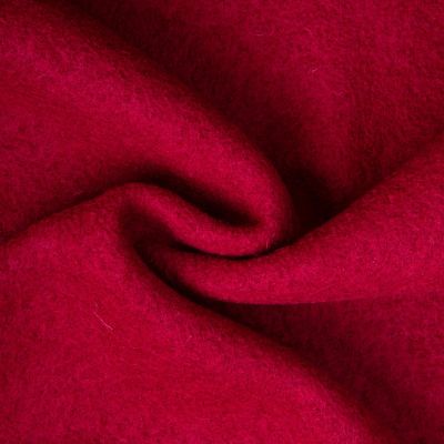 Tissu 100% Laine Bouillie uni Bordeaux - Par 10 cm