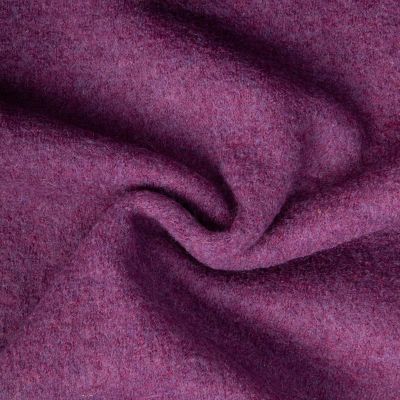 Tissu 100% Laine Bouillie uni Violet - Par 10 cm