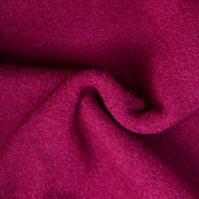 Tissu 100% Laine Bouillie uni Burgundy - Par 10 cm