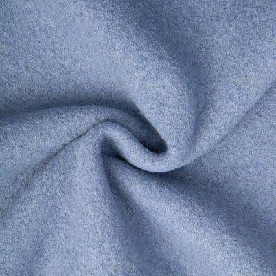 Tissu 100% Laine Bouillie uni Bleu - Par 10 cm