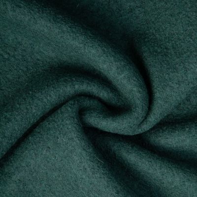 Tissu 100% Laine Bouillie uni Vert émeraude - Par 10 cm