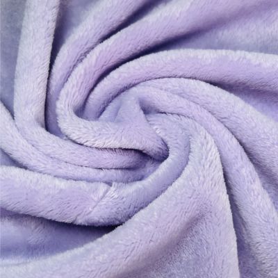 Tissu Doudou uni Parme - Par 10 cm