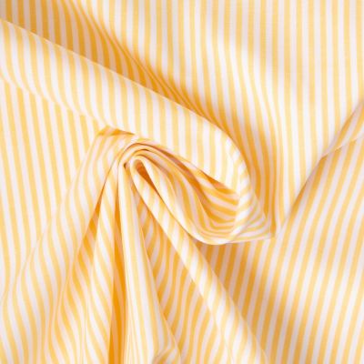 Tissu Vichy Coton rayé Jaune - Par 10 cm