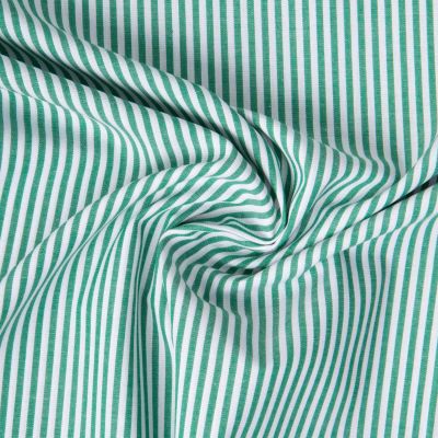 Tissu Vichy Coton rayé Vert gazon - Par 10 cm