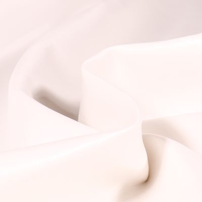 Tissu Simili cuir souple et épais uni Roma Blanc - Par 10 cm
