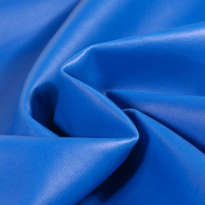 Coupon Tissu Simili cuir souple et épais uni Roma Bleu roi - Coupon de 30 cm