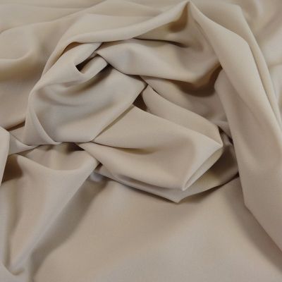 Coupon Tissu Crêpe Georgette Beige sable x10cm - Coupon de 80 cm