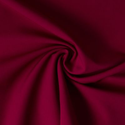 Tissu Crêpe Scuba extensible Nayeli uni Bordeaux - Par 10 cm