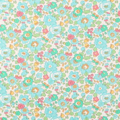 Tissu Liberty of London Betsy Bleu et vert - Par 10 cm