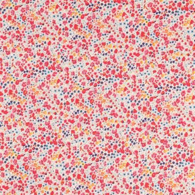 Coupon Tissu Liberty of London Phoebe Rouge et bleu - Coupon de 30 cm