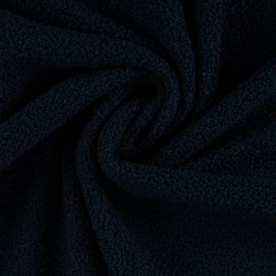 Tissu Bouclette Teddy envers Polaire uni Bleu marine - Par 10 cm