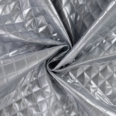 Tissu Matelassé métallisé uni Argent - Par 10 cm