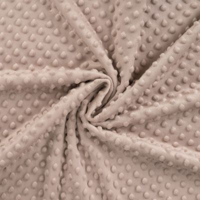 Coupon Tissu Minky Ultra doux Pois uni Beige sable - Coupon de 20 cm