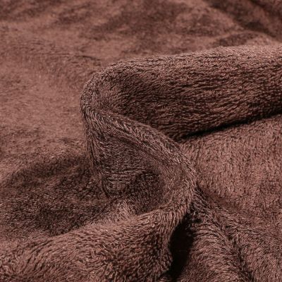 Coupon Tissu Eponge Bébé Bambou Tout doux Cacao - Coupon de 40 cm
