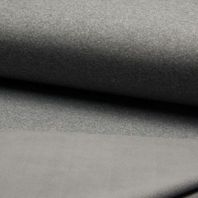 Coupon Tissu Softshell chiné envers polaire  Gris clair - Coupon de 60 cm
