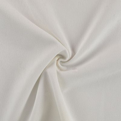 Tissu Velours milleraies uni  Blanc cassé - Par 10 cm