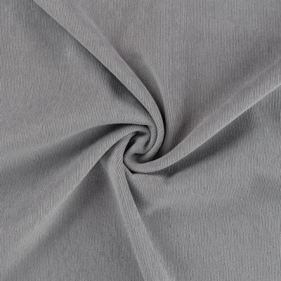 Tissu Velours milleraies uni  Gris - Par 10 cm