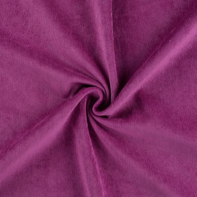 Tissu Velours milleraies uni  Violine - Par 10 cm