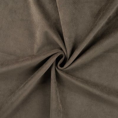 Tissu Velours milleraies uni  Marron foncé - Par 10 cm