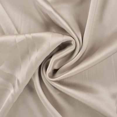 Tissu Satin de Viscose uni Beige - Par 10 cm