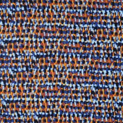 Tissu Viscose Twill Mio sur fond Bleu - Par 10 cm