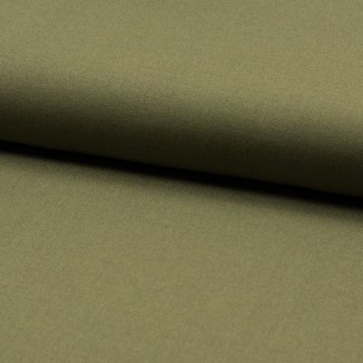 Tissu Viscose Twill  chiné Vert kaki - Par 10 cm
