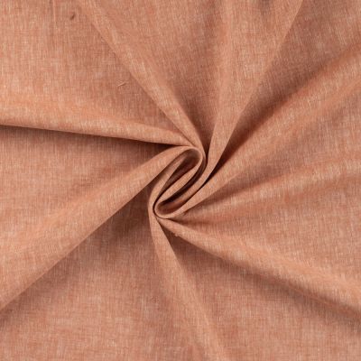 Tissu Lin Coton uni Rouille chiné - Par 10 cm