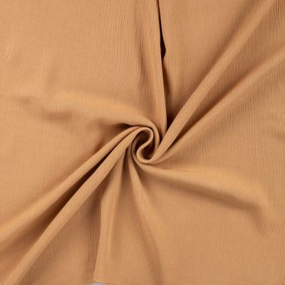 Tissu Crépon de Viscose uni Ocre - Par 10 cm