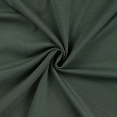 Tissu Jersey Scuba aspect Modal uni Vert foncé - Par 10 cm