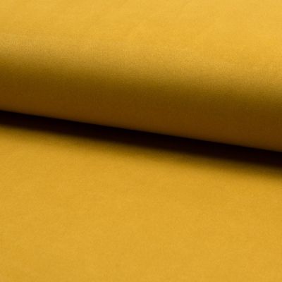 Tissu Suédine Scuba uni Jaune moutarde - Par 10 cm