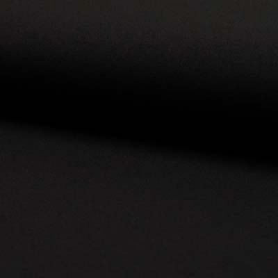 Tissu Bengaline Viscose stretch uni Noir - Par 10 cm