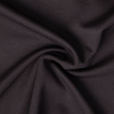 Tissu Jersey Milano brossé uni Noir - Par 10 cm
