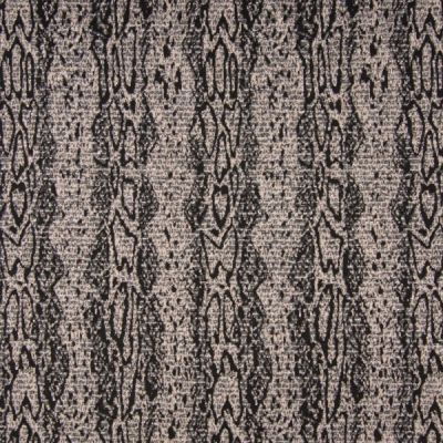 Tissu Jacquard Pailleté argent  Reptiles sur fond Rose nude - Par 10 cm