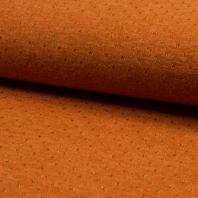 Tissu Maille lurex ajouré Orange - Par 10 cm