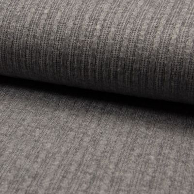 Coupon Tissu Maille Craftine Box Soft Grey Gris - Coupon de 90 cm