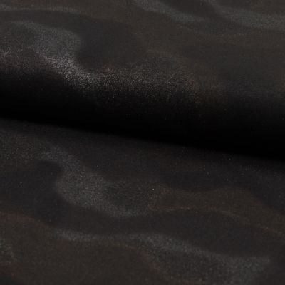 Tissu Bengaline imprimé Chantei Noir - Par 10 cm