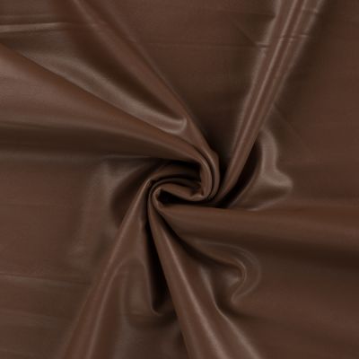 Tissu Simili cuir souple uni Marron - Par 10 cm