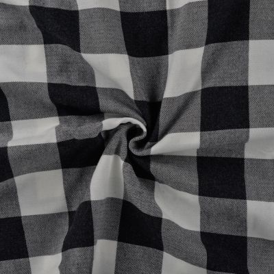 Tissu Flanelle de Coton Chemise carreaux Noir - Par 10 cm