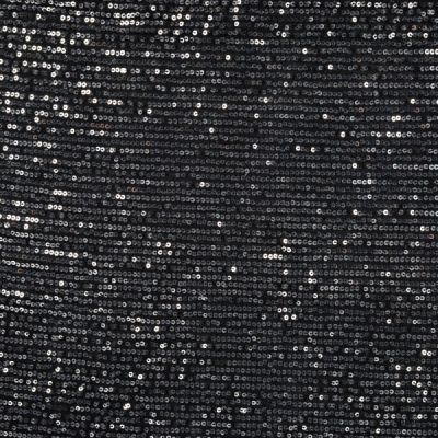 Tissu Sequins verticaux uni Gris anthracite - Par 10 cm
