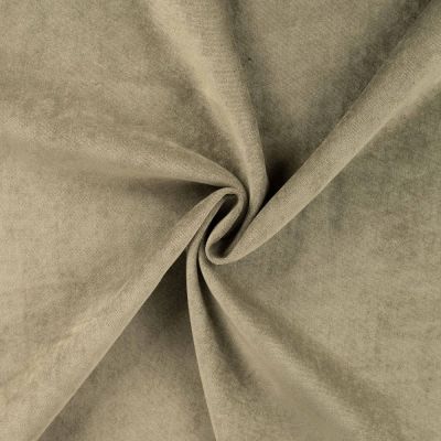 Tissu Velours tissé uni Vert kaki - Par 10 cm
