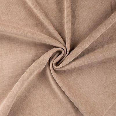 Tissu Velours tissé uni Beige - Par 10 cm