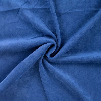Tissu Velours tissé uni Bleu roi - Par 10 cm
