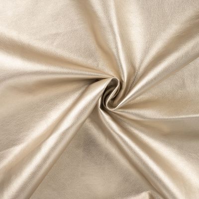 Tissu Simili cuir d&#039;habillement uni Doré - Par 10 cm