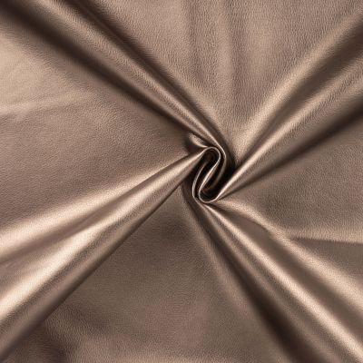 Tissu Simili cuir d&#039;habillement uni Cuivre - Par 10 cm