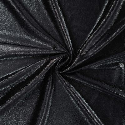 Tissu Velours Lurex argent sur fond Noir - Par 10 cm
